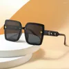 Güneş gözlüğü moda kare kadın marka tasarımı büyük çerçeve polarize güneş gözlükleri erkek vintage gafas de sol retro para hombre