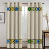 Gordijn Afrika Boho Ethiopische en Eritrese traditionele gordijnen 2 stuks dun laken voor woonkamer slaapkamer raamdecoratie