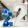 Andra evenemangsfestleveranser 73100120cm Pre-cut mosaikram Giant Birthday Diy Balloon Filling Box Figur Number Stand Party Backdrop Decorations 230802