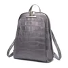 Sacs d'école 2023 naturel 100 véritable cuir de vache véritable tous les jours blanc argent femmes sac à dos dames filles couche supérieure sac de livre en peau de vache 230801