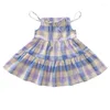 Девушка платья 2023 лавандовый фиолетовый платье для девочек детские костюмы принцесса милые маленькие дети повседневные vestidos 3-8 лет