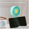 Other Home Garden Mini Hand Fan Student Dormitory Portable Usb Rechargeable Small Desktop Silent Strong Wind With Bracket Electric Dhau2