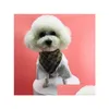 Chien Vêtements Triangar Bandage Classique Lettres Imprimer Designer Marque De Mode Col Réglable Foulard Pet Salive Serviette Cou Écharpe Dhwft