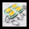 Baking Tools 10Pcs Cheese Molds Aluminium Alloy Oval Mold Mousse Bread Cake With 100Pcs Liner Paper Tool