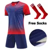 Outdoor TShirts Adult Football Jerseys Shorts With Pockets Socks Childrens Soccer Clothes Maillot de football Men Training Kits Clothing 230801