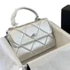 Chanee CF 23A 9 Alta Qualidade Luxo Designer de Moda Clássico Aba Ombro Bolsa Mensageiro Corrente Carteira Feminina Bolsa Chip Versão Grande Xadrez Com Caixa