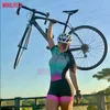 Bisiklet Jersey Setleri MLC Kadın Triatlon Kısa Kollu Bisiklet Jersey Sports Suit Doçsuit Dağ Bisiklet