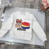 2023 Kinderen Hoodie Trui T-shirts Tees Top Brief Leuke Casual Tee Jongen Baby Tiener Kleding Herfst Lange Mouw Meisje Multicolor Tops Kinderen Kleding Korte Mouwen wit