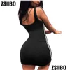 Podstawowe sukienki swobodne Zsiibo y kobiety letnia sukienka bandaż bodycon bez rękawów klub imprezowy