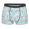 Caleçon homme mignon flamant rose sous-vêtement Jungle Boxer Shorts culotte mâle doux grande taille