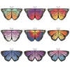 Scarves 2023 Kids Butterfly Wings Cape Girls Fairy Shawl Pixie Cloak Fancy Dress Costume Gift Party Supplies