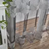 Curtain 1 PCS Leaves Tulle Door Window Drape Panel Sheer Scarf Valances