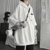 Women's Hoodies Vintage Hoodie Women Streetwear Oversized Sweatshirt Punk Long Sleeve Pullovers Korean 2023 Grunge Plaid Splice Hoody