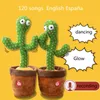 Dekorativa föremål Figurer Härliga Talking Toy Dancing Cactus Doll Speak Talk Sound Record Repeat Kawaii Toys Children Education Gift 230802