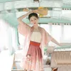 الملابس العرقية Kimono Yukata الأزياء التقليدية اليابانية للنساء الفتيات Kawaii كارديجان تنورة مطوية مجموعات السيدات 2023 الحديثة أنيقة