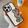 携帯電話のケースかわいい韓国のキラキラベアレザーソフトケースiPhone 14 Pro Max 14 Plus 13 12 11 XS XR X Luxury Bling Shockproof Silicone Cover L230731