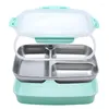 Dinnerware Sets Stainless Steel Box Rice Bowl Tray Lunch Miska Storage Colored Portable Separate Joint Container