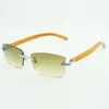 New wooden sunglasses frames 0286O with new hardware and orange wood legs 56-17-140 mm