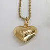 Pendentif Colliers Amour Coeur Avec Collier Pour Femmes Hommes Plaqué Or Petite Taille Cuivre Dubaï Mode Bijoux Hip Hop Partie Accessoire