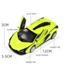 Car 136 Scale Green Alloy Sports Car Model Diecast Metal Back Wheel Drive Vehicle Super Racing Ornaments Toy Children Birthday Gift 230802