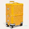 2023- Trolley Koffer Handbagage Rollende Koffer Canvas Leer Telescopisch Handvat Roestvrij Stalen Kofferbak Wielen 20 Inch