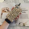 Mobiltelefonfodral Bling Crystal Full Diamond Back Cover för iPhone 14 13 12 11 Pro Max XS XR X 8 7 Plus 14 Pro Case Glitter Women Luxury Fashion L230731