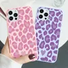 Mobiltelefonfodral Fashion Leopard Print Telefonfodral för iPhone 10 11 12 13 14 Pro XS Max Mini XR SE3 2022 SE2 8 7 6 6S Plus Soft Silicone TPU Coque L230731