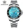 Relojes de pulsera SD1953 Esfera turquesa Acero inoxidable NH35 Reloj Steeldive 41 mm STEELDIVE Marca Zafiro Cristal Hombres Diver Relojes reloj hombre 230802