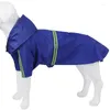 Собачья одежда S-5xl Pets Big Raintcats Отражающие маленькие большие собаки дождевой пальто
