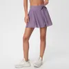 Lu femmes sport Yoga jupes Shorts d'entraînement fermeture éclair plissé Tennis Golf jupe Anti exposition Fitness jupe courte avec poche AL7991