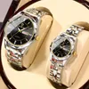 Montres-bracelets BINBOND Couple montre 2023 montre-bracelet à Quartz pour hommes femmes Date semaine étanche en acier inoxydable cadeaux d'amant de mode