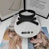 Ball Caps designer 2023 New Big brim Hair Band Design Bow Knot Show Face Small Empty Top Hat Fashion Korean Version Fine Grass J6D6