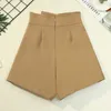 Shorts pour femmes solide bouton irrégulier Mini pantalon jupes femmes élégant bureau dames été décontracté a-ligne confortable simplicité