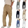 Pantalones de hombre Casual Classic Slimming Sports Training Twill Cotton Workwear con popelín Men Track