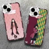 Étuis de téléphone portable Japon Anime Demon Slayer Case pour iPhone 11 12 13 14 Pro Max Mini 7 8 Plus X XS SE XR Coque de téléphone Kimetsu No Yaiba Cover Coque L 230731..