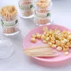 2st Toothpick Holders Portable Tandpetare Holder Don-Toxic For Home Kitchen Storage Box Gadget Transparent tandpetare BAMBOO engångs tandpetare