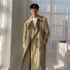 Trench da uomo primavera autunno cappotto lungo stile uomo alla moda sciolto giapponese britannico bello