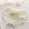 Bragas nueva ropa interior a cuadros a rayas 5 pclot calzoncillos de algodón con estampado encantador bragas de niña adolescente estudiantes flor M L XL x0802