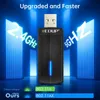 Edup USB 3.0 WiFi 6 Adapter AX 70866.14inch802.11ax 5.8GHz/2.4GHz MU-MIMO LOCILED ADAPTER لدعم الألعاب لنظام التشغيل Windows 7/8.1/10/11