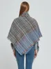 Scarves 2023 Women Square Scarf Headscarf Winter Lady Retro Preppy Plaid Warm Scarve Pashmina Mujer Foulard Bufanda Wrap Shawl Boho