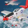 Flygplan Modle Wltoys XK A280 RC Airplane P51 Fighter Simulator 2 4G 3D6G -läge med LED -sökljusplanleksaker för barn Vuxna 230801