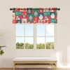 Curtain Christmas Gift Snowman Santa Pine Kitchen Small Tulle Sheer Short Bedroom Living Room Home Decor Voile Drapes