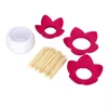 2pcs Toothpick Holders Cotton Swab Holder Flower Design Storage Container Toothpicks Tube with Dust Cover R230802