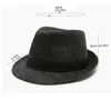 قبعات واسعة الحافة دلو رجعية فيدورا قبعة الرجال شريط الشريط