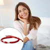 Link Bracciali Bracciale Corda Rossa Lavoro Lavorato A Maglia Affascinante Personalità Retrò Risultati Di Gioielli Unici Per L'ufficio Delle Donne