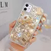 Étuis de téléphone cellulaire Bling Diamond Pumpkin Car Soft Phone Case Pour iphone 14 X XR XS 11 13 Pro Max 12 Pro 7Plus 8Plus 5 6 s 7 8 Plus SE 2020 + Couverture L230731