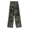 Women s Jeans Streetwear Camouflage Woman High Waist Trend Trousers Korean Fashion Cargo Pants ArmyGreen Y2k Straight Baggy 230801