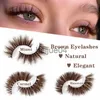 Ложные ресники Asiteo New Mink Fur 3D Lashes Oamber Classic Classic Natural Long Fluffy Daily Daily Stage Show False Brown Eshelashes Arianna X0802