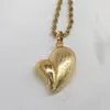 Pendentif Colliers Amour Coeur Avec Collier Pour Femmes Hommes Plaqué Or Petite Taille Cuivre Dubaï Mode Bijoux Hip Hop Partie Accessoire