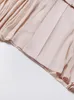 Vrijetijdsjurken HIGH STREET Est 2023 Mode Stijlvolle designer damesjurk met staande hals en geplooide patchwork lange jurk